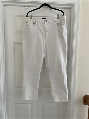Talbots size 16 White Modern Ankle Jeans
